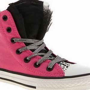 Converse CT Party Hi Starflower Toddler Kids Pink/Black Size 7M Chuck Taylor